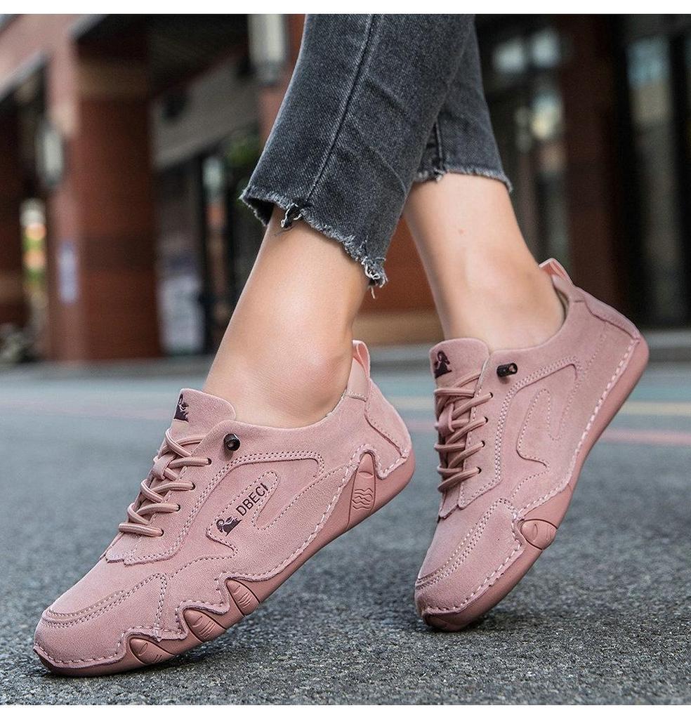 Genuine Leather Plus Size Unisex Outdoor Casual Sneakers for Spring/Summer