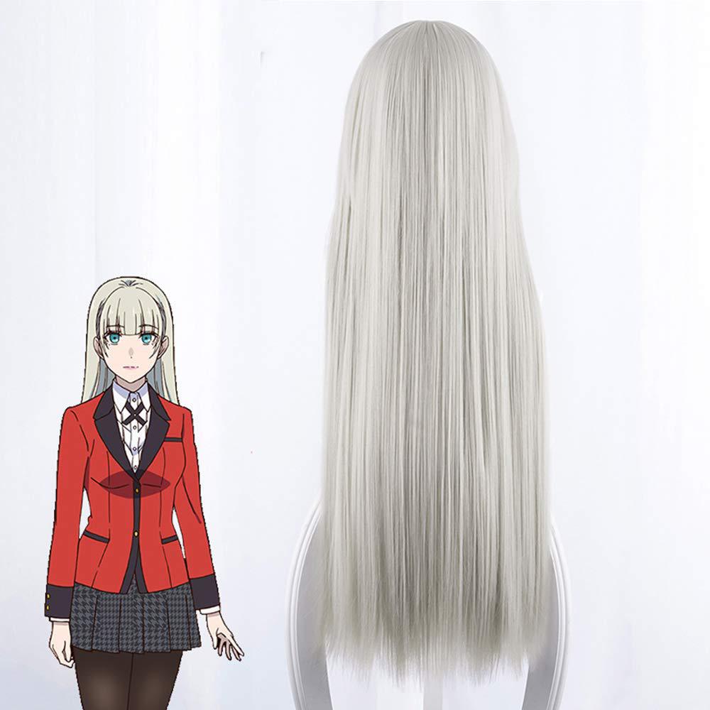 Crazy Gambling Abyss Peach Blossom Lily/Peach Lily Fragrant Blue Grey Cosplay Anime Wig