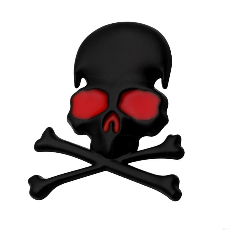 D5BE Skull Metal Stickers Motorcycle Badge Skull Car Emblems for Car & Motorcycles Enhances Your Ride with Unique Design