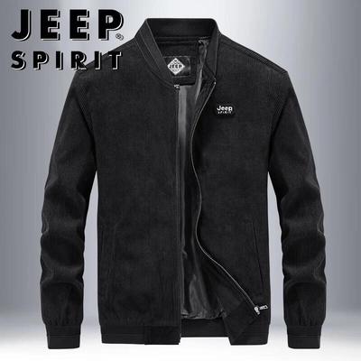 JEEP SPIRIT Men's Stand Collar Casual Outdoor Jacket