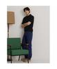 Binpolmen Cotton Silk Collared Neck Knit Black