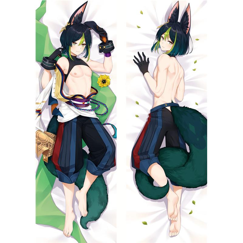 Genshin Impact Tighnari Cosplay îmbrățișat față de pernă Dakimakura Husă Tighnari Costume Otaku Husă de pernă
