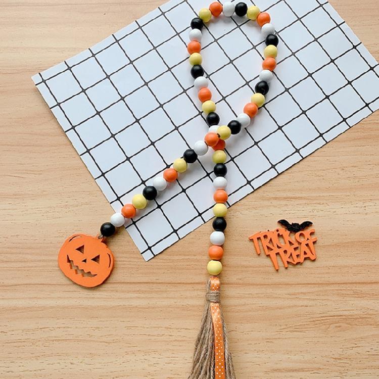 Bauernhaus Perlen Girlande mehrstöckige Tablett Dekoration Herbst Gebetsperle Wandbehang Dekoration