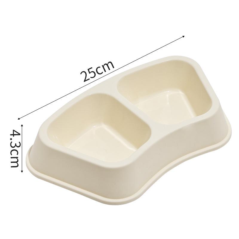 

Cat Bowl Cat Food Bowl Pet Dog Bowl Dog Bowl Double Bowl Anti-Tip Dog Food Bowl Automatic Drinking Cat Food Bowl Cat Supplies White fan-shaped double b