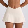 Q1R Stoßfeste Elastische Träger Fitness Halter Top & Tennisrock Set