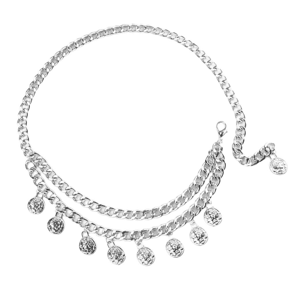 Classical Double Layer Portrait Coin Waist Jewelry Detachable Tassels Trim Adjustable Hip Chain Body Jewelry For Women Fashion Accessories