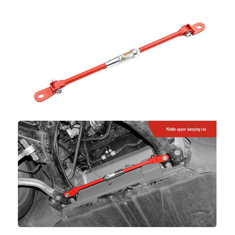 Front Strut Bar & Battery Skid Plate for Tesla Model 3/Y/X/S - Anti-Roll LVTU Balance Bar