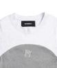 PEACE MAKER Knit Top Layered Tee (Grey)