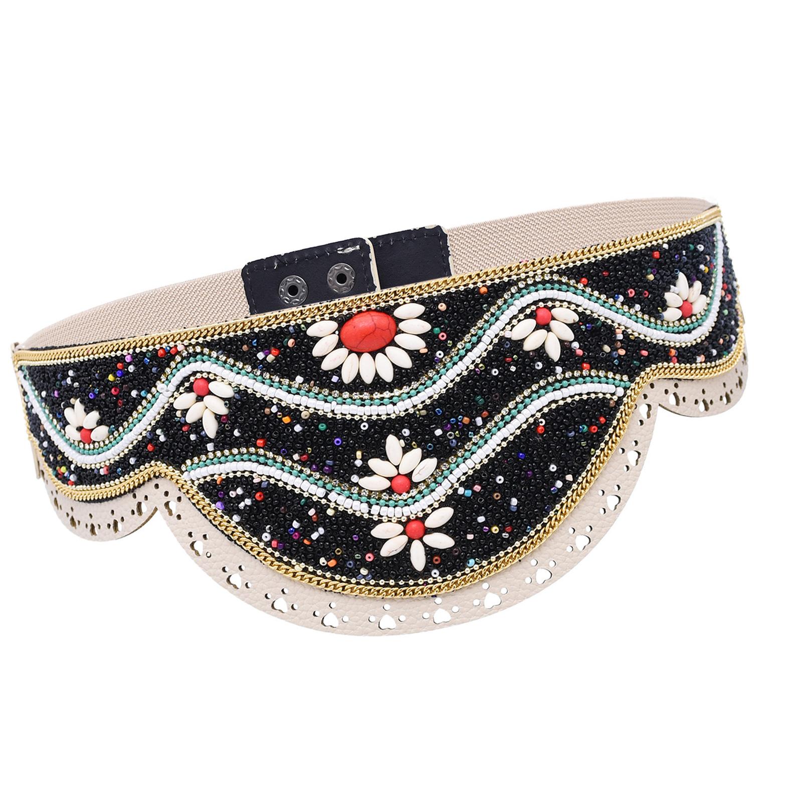 

Плетеный вручную пояс из бисера в богемном стиле, женский аксессуар для талии с регулируемой завязкой, незаменимая вещь для пляжного отдыха A