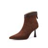 fashion Designer Vintage Women Ankle Boots Fashion Pointed Toe Modern Short Booties Ladies Elegant High Heels Botas Mujer