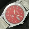 REFURBISHED JAPAN MENS AUTOMATIC ARABIC RED DIAL WRIST WATCH A425318-2 RL-a425318