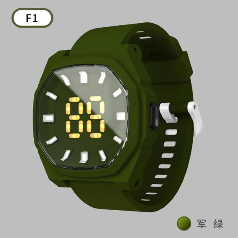 

3D Унисекс Спортивные Цифровые Часы для Мужчин Женщин Мальчиков Девочек Модные Водонепроницаемые Электронные Часы Дышащие Светящиеся Светодиодные Наручные Часы