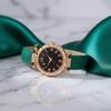 Quarz-Armbanduhr für Damen Leuchtend Kompakt Elegante Arabische Ziffern Uhr Einfache Nachtablesung Strasssteine Uhr für Studenten Büro Party Geschenke