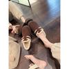 Warm and velvet thick-soled cotton shoes, fluffy buckles, snow boots, women's new autumn and winter models