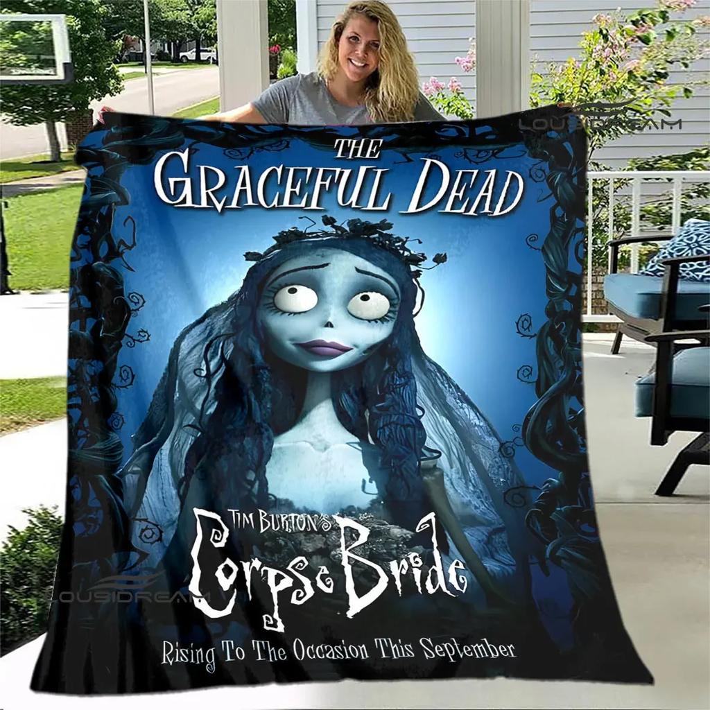 Corpse Bride Tim Burton Druckdecke Kinder Warme Decke Flanell Weich Gemütlich Decke Sofa Bett Auto Must-Have Decke Geburtstagsgeschenk