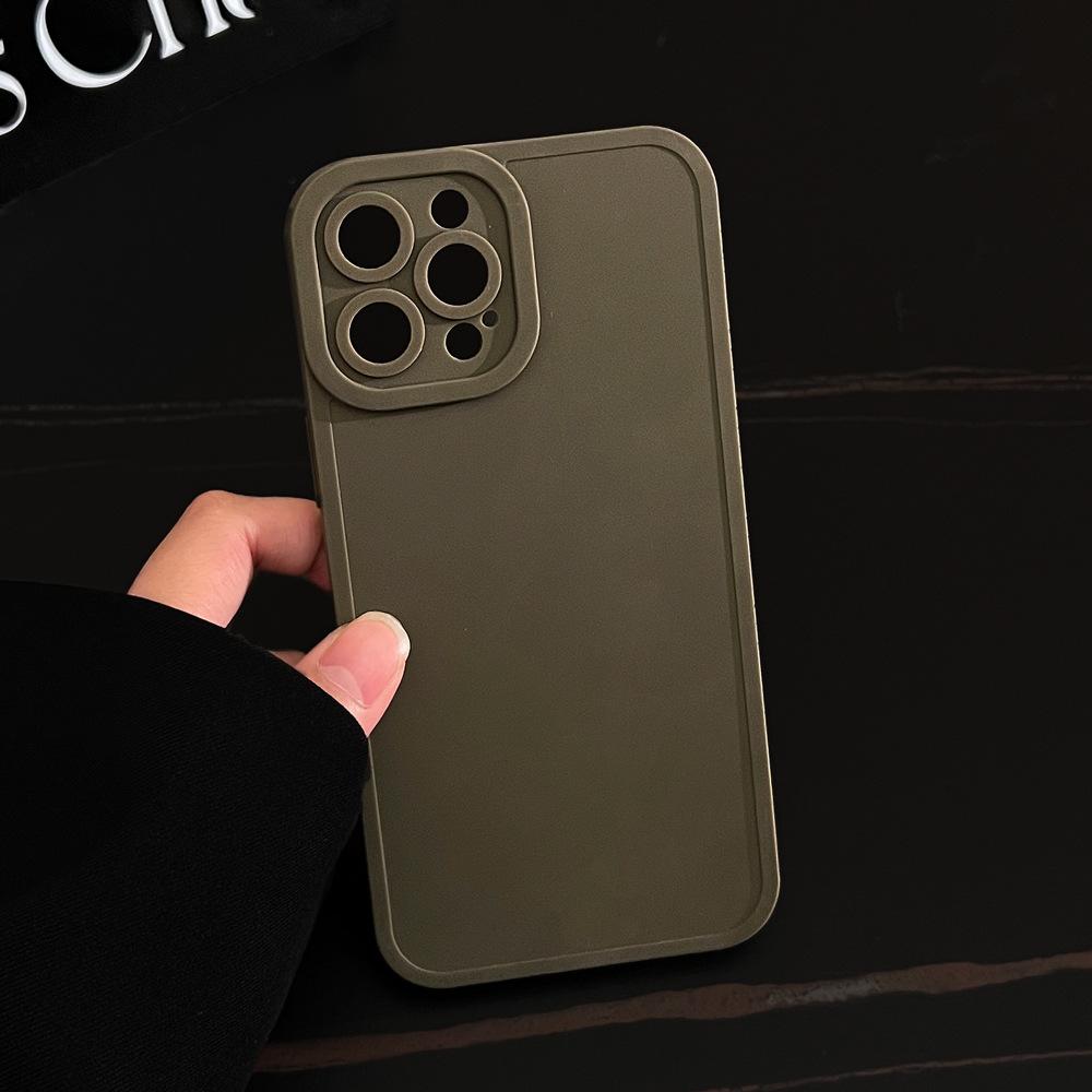 

Матовый яблочный чехол для мобильного телефона 16, подходит для iPhone16promax, однотонный силиконовый 1514, ощущение высокого класса 13, мягкий 12pro