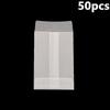 50pcs Mini Translucent Flat Paper Bags Translucent Envelopes Bags for Storing Photos Stamps Ring Earring Jewellery Coin Storage