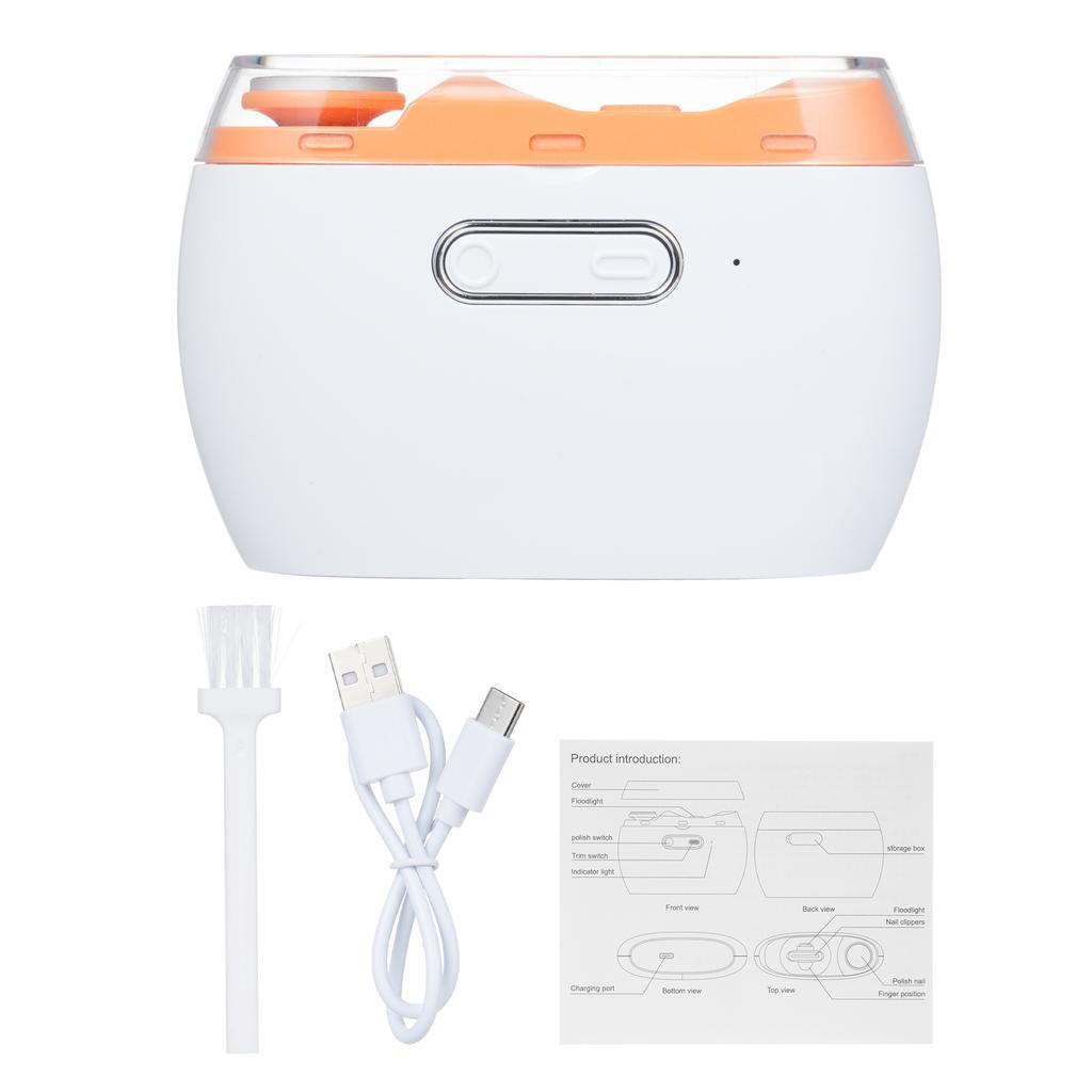 Electric Nail Clippers, 2-in-1 Nail Trimming and Polishing Tool, Automatic Nail Trimmer, Fingernail