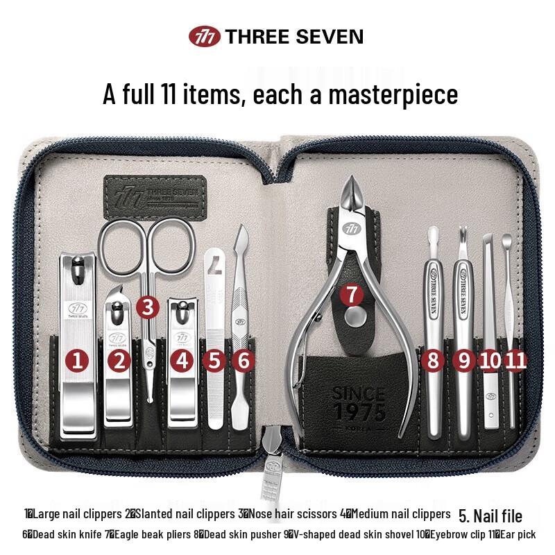 THREE SEVEN GNT-W009 11-Piece Manicure Set