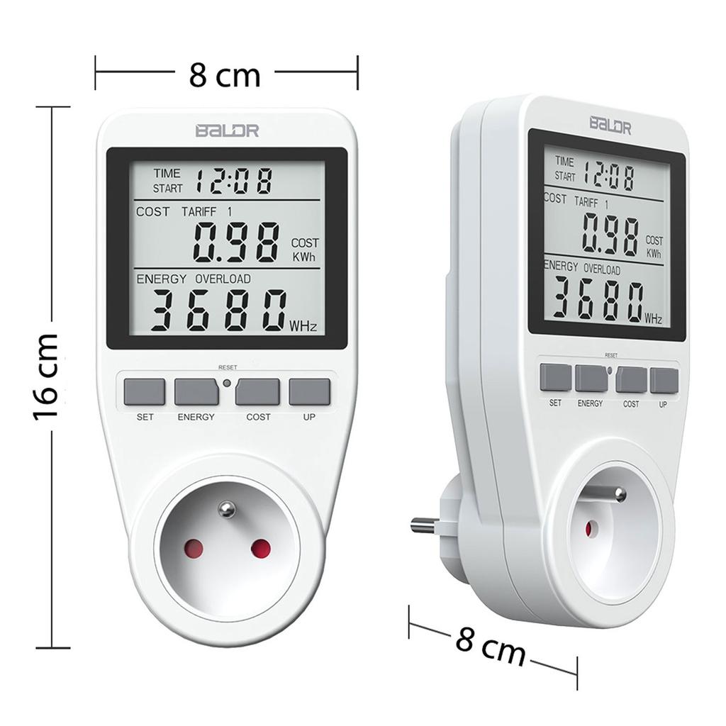 Baldr Bd-990 Single-Phase Wattmeter White