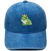 New cartoon crown frog embroidery baseball cap retro and old cute men's and women's casual sunshade dad hat