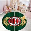 1PCS Tappeto Rotondo Milan Football Club Stampato Tappeto Rotondo per Area, Tappeto per Casa Ufficio, Tappeto Rotondo per Sedia, Tappeto Decorativo Regali per Fan Regalo di Natale