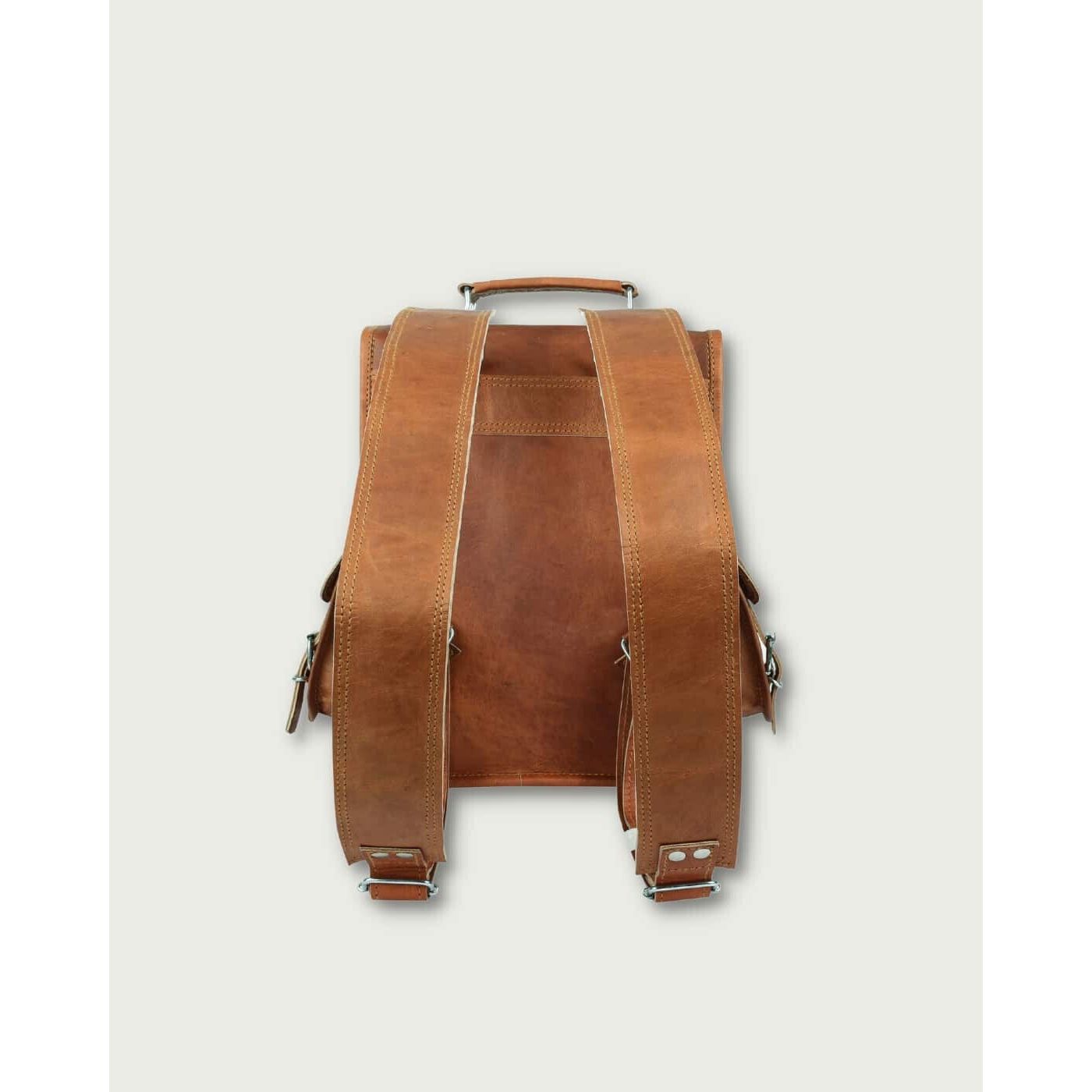 16-дюймовый новый кожаный рюкзак большого размера — фото 5