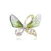 European-American Retro Dragonfly & Bee Rhinestone Brooch Pin