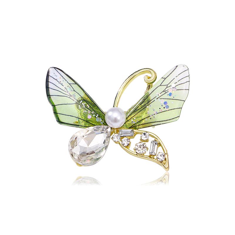 European-American Retro Dragonfly & Bee Rhinestone Brooch Pin