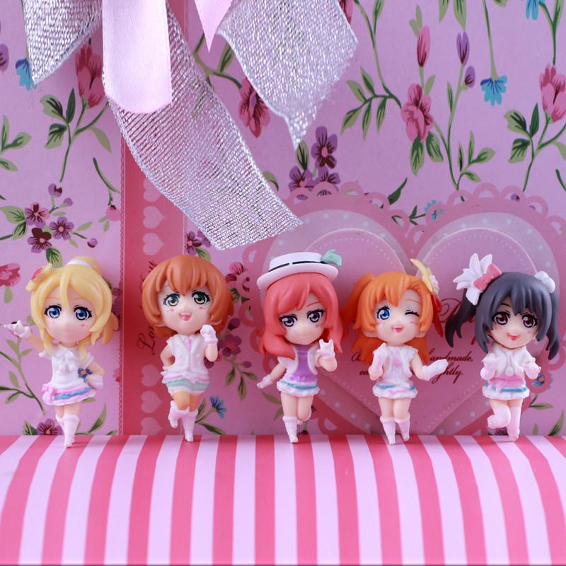 5 Stück/1 Set Lovelive School Idol Project Nico Yazawa Figur Maki Nishikino Rin Hoshizora Ellie Modell Spielzeug Geschenk Anime Actionfigur