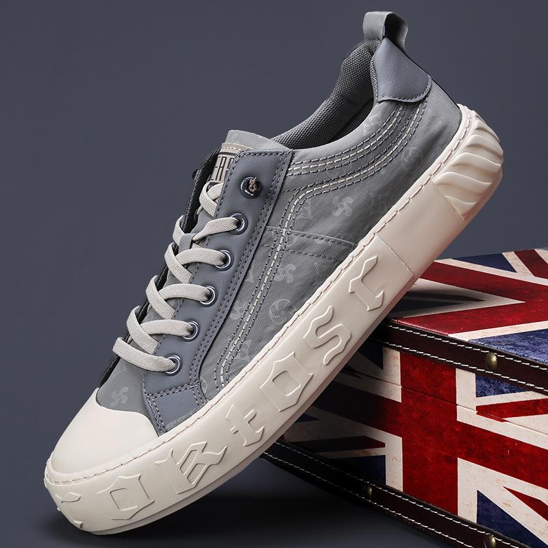 Men'S Shoes Casual Lightweight Men'S Canvas Shoes Trendy Comfortable Flat Baseplate Shoes Men