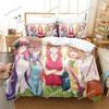 Anime Quintessential Quintuplets Bedding Set Boys Girls Twin Queen Size Duvet Cover Pillowcase Bed Kids Adult Home Textileextile