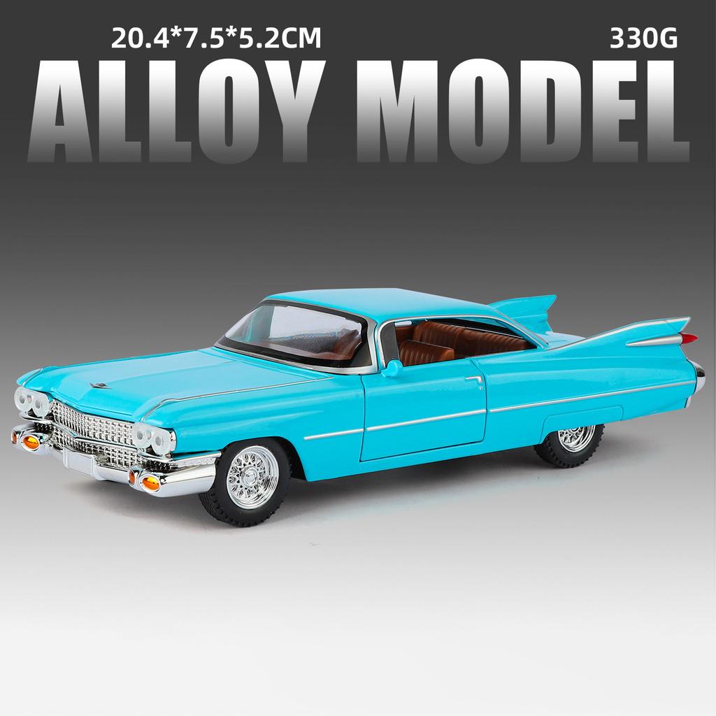 1:24 Eldorado Biarritz BIG ROCKET 1959 Alloy Die Cast Toy Car Model Sound and Light Children's Toy Collectibles Birthday Gift