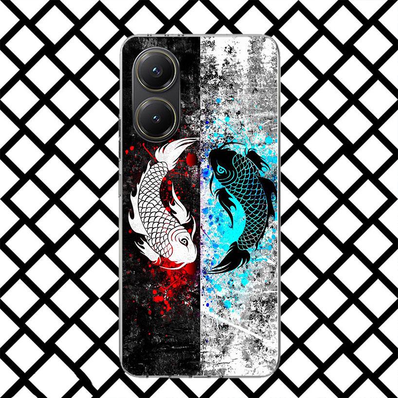 Koi-Fisch Kunst Handyhülle für Xiaomi Poco F7 Ultra X7 X6 X5 Pro X4 Gt M8 M7 Redmi 15 15C 13 13C 12 12C Weiche Hülle Fundas Poco F7 U