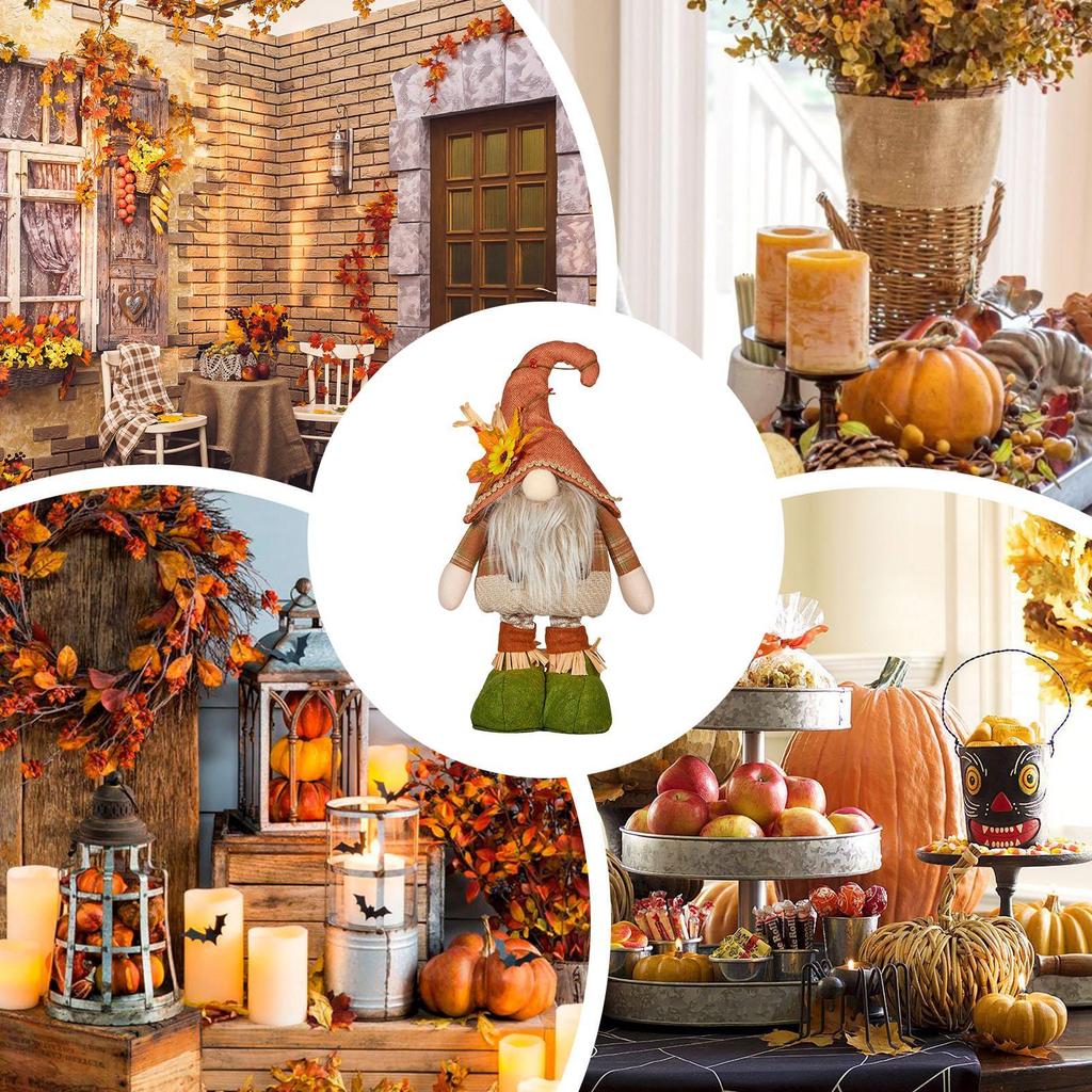 Herbst Wichtel Sonnenblume Ahorn Puppe Ernte Herbst Zwerg Plüsch Gesichtslos Puppen Ornamente Für Zuhause Halloween Thanksgiving Deko