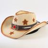 Popular Western Cowboy Straw Hat Men's and Women's Fashion Shade Straw Hat Classic Outdoor Western Cowboy Hat