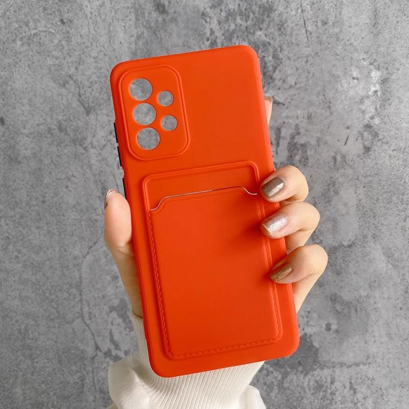 Carteira de silicone de luxo porta-cartões capa de telefone para Samsung Galaxy S24 S23 S22 S21 S20 Ultra Plus furo fino à prova de choque capa macia