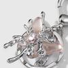 Elegant Silver Heart Bowknot Keychain Charm Pendant Handmade Heart Keyring for Women Fashionable Backpack Ornament