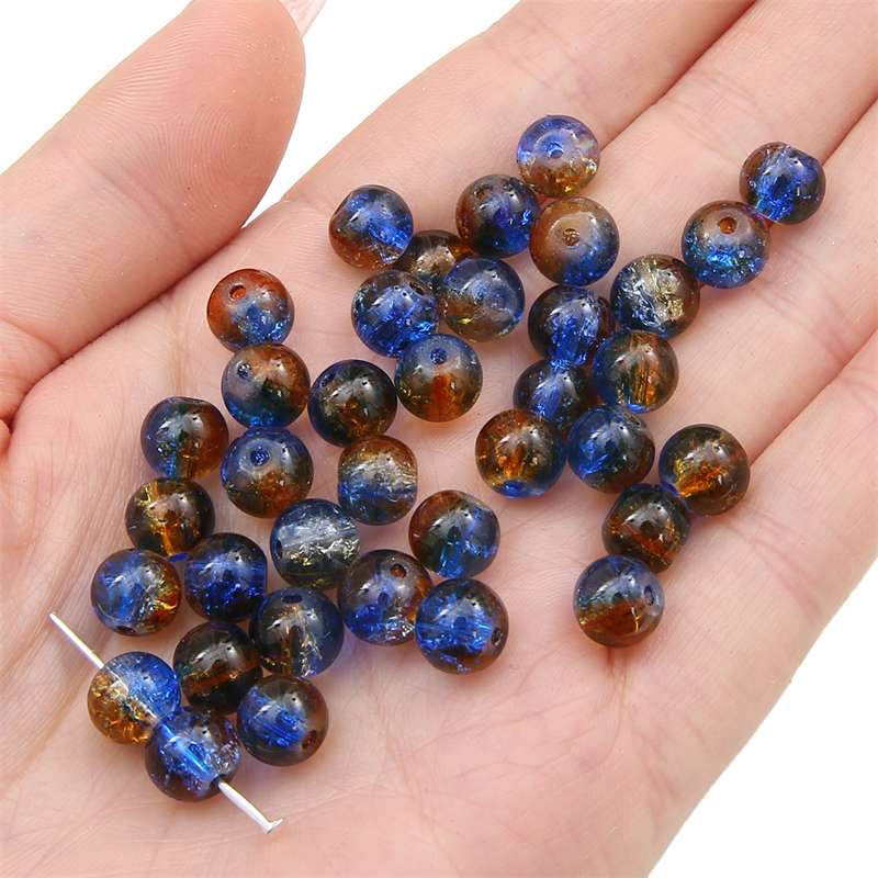 8-14mm Whtie and Random Mixed Crackle Acrylic Beads Spacer Ball Beads for DIY Bracelet Fashion