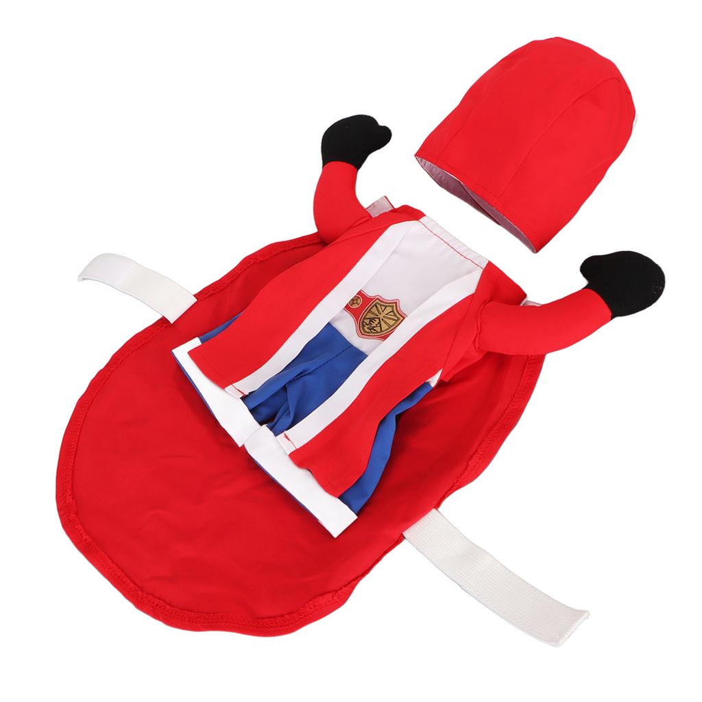 Pet Boxer Costume Breathable Lightweight Cute Funny Dog Cosplay Outfit for Halloween Party S