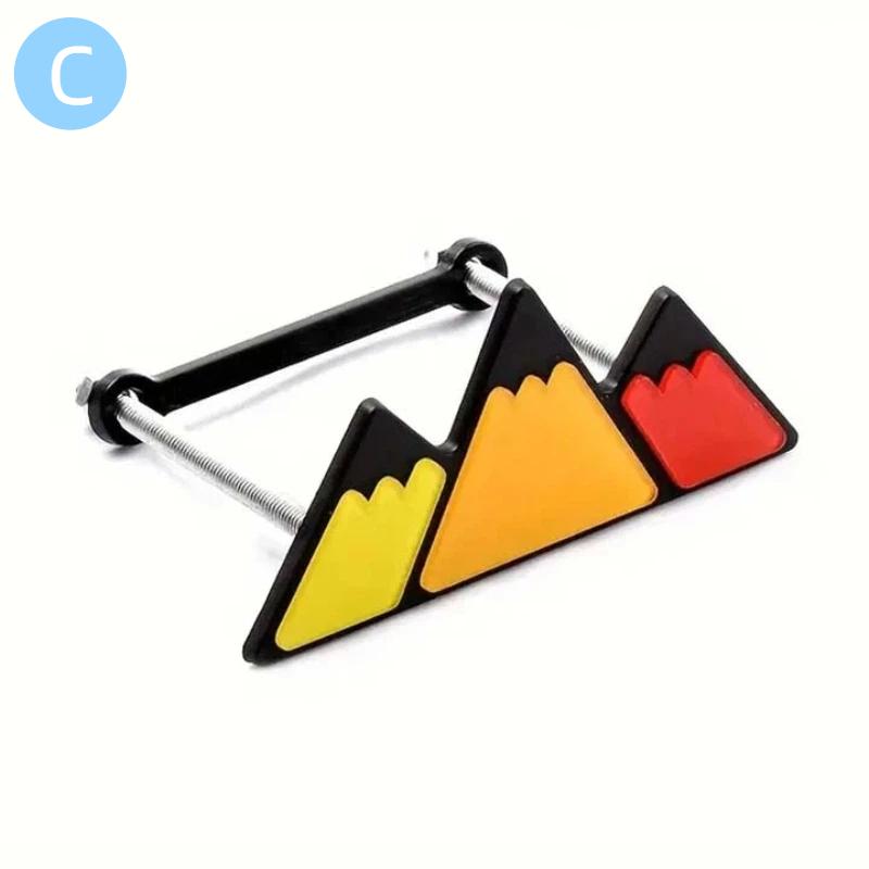 3 Colors Car Grille Badge Tri Colors Emblem Car Accessories