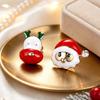 Christmas Earrings for Women 1 Pair Stud Women, Cute Enamel Santa Alloy Studs Claus And Reindeer Earrings, Holiday Jewelry Gifts Xmas Party Asymmetric