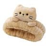 Cartoon Cute Cat Coral Fleece Head Bands ElasticMakeup Wash Face Hairbands Soft Traceless Facial Spa Headwear Hair Accessories