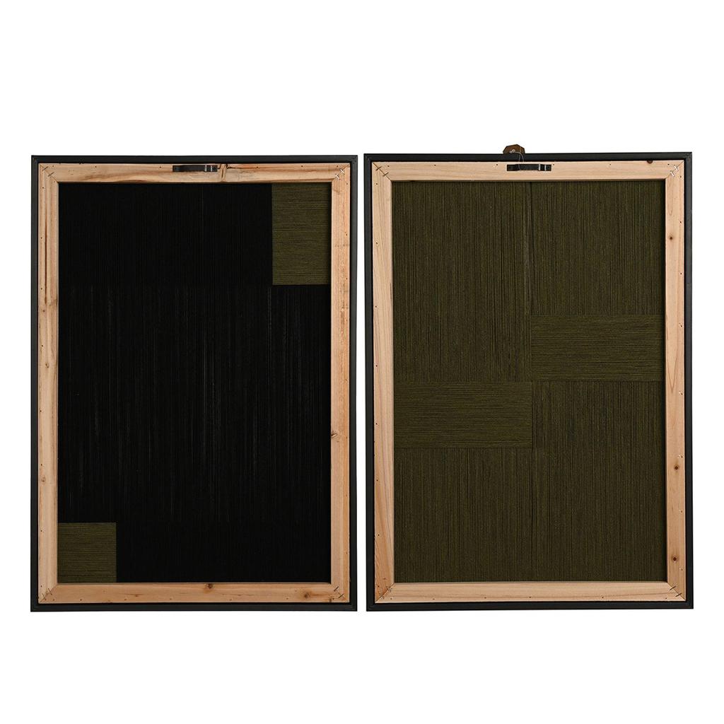 Hestia Set Of 2 Thread Wall Art Pictures 50cm x 70cm x 2.8cm