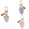 Sweet Strawberry Keychain Accessory With Alloy Chain for Daily Use Gift Giving and Personalize Styles