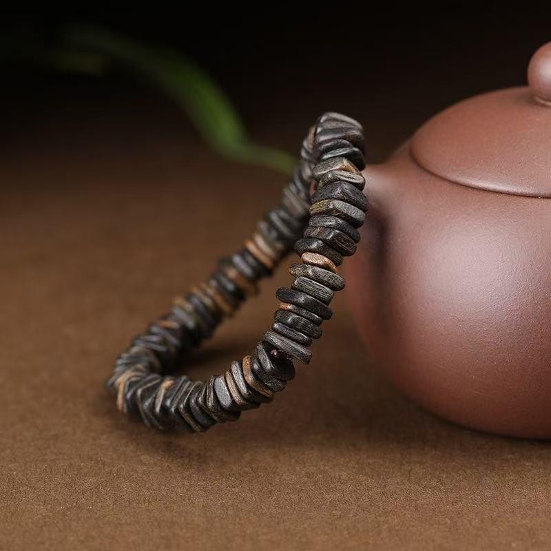 Daraga Sinking Grade Agarwood Irregular Beads Bracelet with Scent - Wenwan Buddhist Scenic Beads