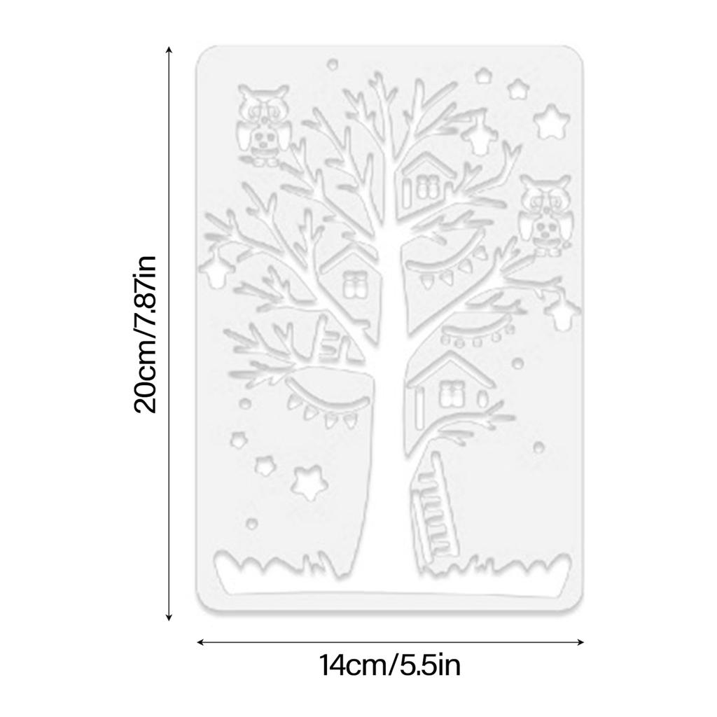 24PCS Rectangle Hollow Painting Templates for DIY Album Border Ruler Scrapbook Art Tool