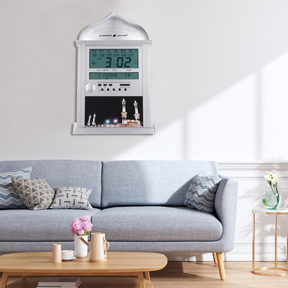 Azan Mosque Prayer Clock Islamic Mosque Calendar Muslim Prayer Wall Clock Digital Alarm Clock Ramadan Gift Table Home Decoration