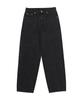 Bajal Wide Tapered Retro Denim Pants Black