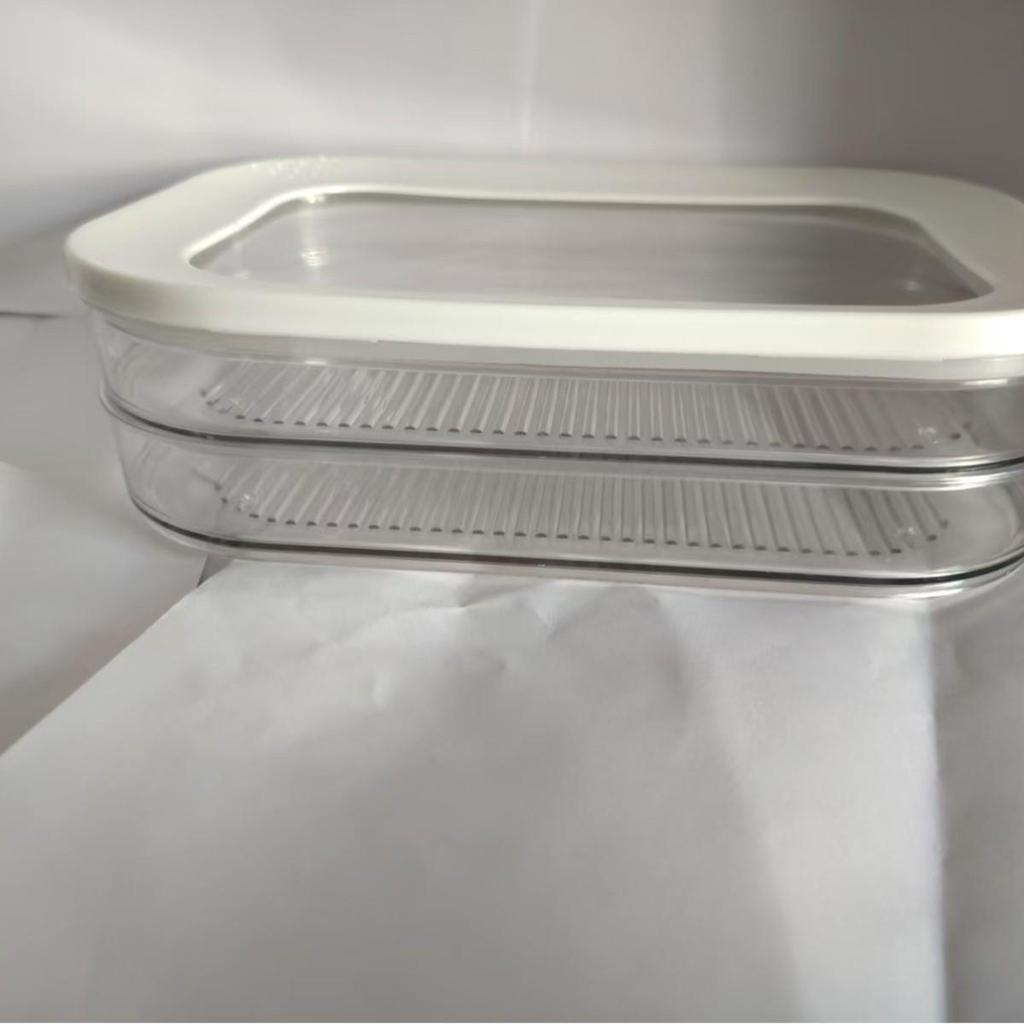 Transparente Aufbewahrungsbox für Kühl- und Gefrierschrank für Fleisch und Speck